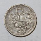 1869 Peru Silver Un 1 Sol Circ Small Scratches -658-