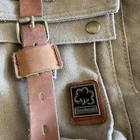 Sechunk Vintage Canvas 13    Messenger Bag Laptop Bag Green gray Canvas W brown