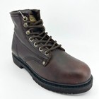 Bonanza 6  Round Steel Toe Brown Mens Leather Waterproof Work Boots