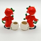 Vintage Commodore Christmas Figurines Noel Kids Candle Holders Japan 1950s