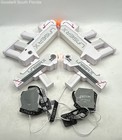 Set Of 4 Pcs Laser X White Blaster Laser Tag Guns With Games Vests Not Tested