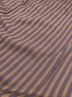 Linen Fabric Yarn Dyed Purple Brown Stripe Medium Weight 56  Wide Bty