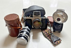 Vintage The Elite 135mm F 3 5 Camera Lens W Leather Case All Metal Retro Photo