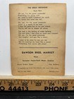 1956 Easter Dance Chester Pa Abruzzi Hall Doc Bagby Program Sheet Vintage