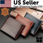 Men s Bifold Leather Credit Id Card Holder Wallet Billfold Purse Clutch Billfold