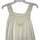 Vintage Antique Childs Slip Or Dress Embroidered Silk  See Measurements