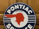 Pontiac Service Metal Sign Garage Vintage Style Wall Decor Tools Oil Gas Bar