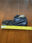 Antique Victorian Black Leather Baby Child Kid Toddler Shoes Button Up High Top
