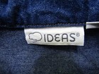 Vtg Ideas Denim Dress Womens Large Button Elastic Stretch Waist Pockets Blue 90s