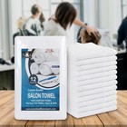 Salon Towels 100  Cotton Towel Pack Of 12 White Spa Towel In 16x27 Inches 