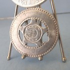 2 Vintage Good Luck Token Aluminum Horseshoe Us Flag