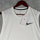 Nike Pro Dri-fit Training Shirt Mens Small White Sleeveless Tank Top New Tags