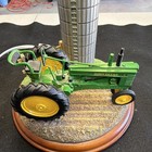 John Deere B Tractor Table Lamp With Shade  Farm Silo Agriculture Theme
