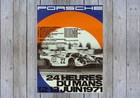 Vintage 1971 Le Mans Auto Racing Poster Print 48x36 Big 9mil Paper