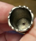 Antique Ornate Sterling Silver Sewing Thimble Art Nouveau Scroll Size 8 Monogram
