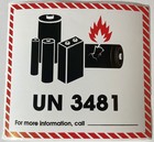 Un3481 Lithium Ion Battery Shipping Warning Labels Stickers 4 4x4 8 Inch Qty 10