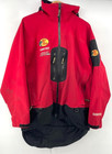 Bass Pro Shops 100 Mph Gore-tex Rain Jacket Mens L Red Hooded Waterproof Fishing