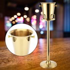 Golden Champagne Ice Bucket Stainless Steel Wine Cooler Ice Floor Standing Gift