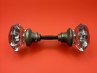Old Interior Door Hardware Antique Salvage Vintage Glass   Brass Door Knobs
