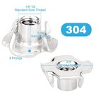 1 4 -20 T-nuts  50 Pack   304 18-8  Stainless 50pcs 304 