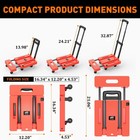 Folding Hand Truck  Foldable Moving Dolly Cart With Wheels 500lbs Heavy Duty    