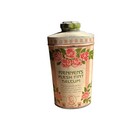 Antique Mennen s Flesh Tint Talcum Powder Tin Vintage Rose Litho Vanity Decor