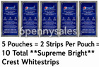 5 Crest 3d White Age Renew Supreme Bright Whitestrips Teeth Whitening Strips New