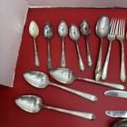 Vintage Silverplate  Spoons Knives Forks Serving Set - Lot Of 24  2 Lbs 6 Ounces