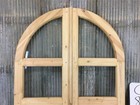 Arched French Double Doors  48x80 5  3 Pane Glass European Styled Doors O1