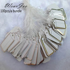 100pcs Jewelry Price Tags Blank Display Label String Cards Display Accessories