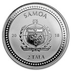 2018 Silver 1 Oz Silver Samoa Seahorse Bu