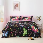 Kids Butterfly Comforter Set Full Size For Girls Colorful Flowers Leaves Bedd   