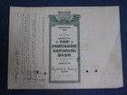 1935 Portland Maine National Bank Stock Certificate Scrapbooking