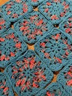 Lot Of 20 5    Turquoise  Crochet Granny Square  your Creationscarf sweater afghan