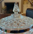 Anchor Hocking Wexford Ice Bucket W Lid   Tongs Vintage 1960s Glass No Chips