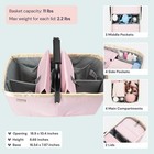 Babbleroo Diaper Caddy  Large Capacity Organizer Basket  Perfect Pink 