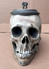 Antique Skull On Book German Character Lidded Beer Stein Ernst Bohne Porcelain