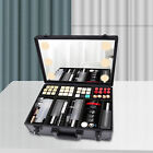 Makeup Train Case W  Led Light   Mirror  Jewelry Storage Box Cosmetic Organizer