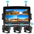 Rv Wireless Backup Camera System For Trailer Truck Bus 7  1080p Quad Dvr Monitor