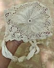 Antique Crocheted Lace Baby Bonnets Lot Of 5 As Is