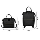 2 Piece Duffle Bag W 4 Smooth Wheels Underseat Carry On Luggage Travel Suitcases