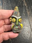 Ancient Style Phoenician Glass Face Amulet Pendant     Mosaic Eye Bead Mask  Repa