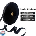 Brooke Kalla Black Ribbon 5 8 Inch 100 Yards Double Faced Satin Ribbon For Fl