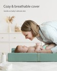 Blissful Diary Baby Changing Pad 32     16    Sage green Rectangular Washable Cover