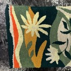 Vtg 70s Mcm Floral Hand Latch Hook Rug Wall Hanging Decor Finished  Art 26x49