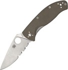 Spyderco Tenacious Folding Knife 3 38  Cpm-m4 Steel Blade Brown G10 Handle M4ps