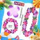 24 Pcs Thickened Hawaiian Leis Floral Necklace For Luau Decoration