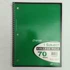 9 Pack Top Flight Spiral Notebook College 1 Subject 70 Sheets Assorted Colors