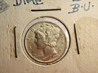 Uncirculated 1944-d Denver Mint 90  Silver Mercury Dime Free Shipping