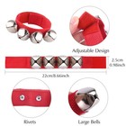 Fepito 36 Pieces Christmas Band Wrist Bells 8 66 Inches  Dark Red And Green 